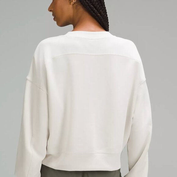 NWT LuluLemon Perfectly Oversized Crop Crew Size 4 White Opal - Picture 3 of 9